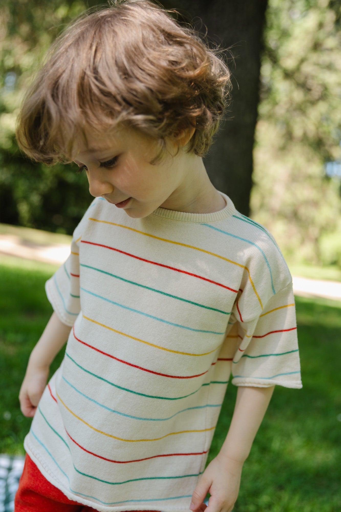 BOTANICAL STRIPES T-SHIRT