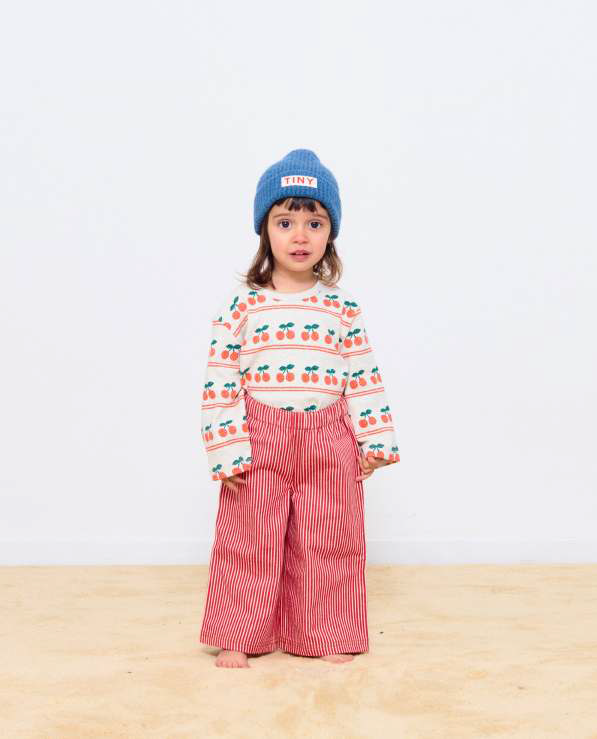 Cherry Pattern Rib Baby tee